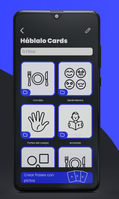 Pantalla del teléfono con la opción de imágenes.. Acceso a la galería. Abre nueva ventana