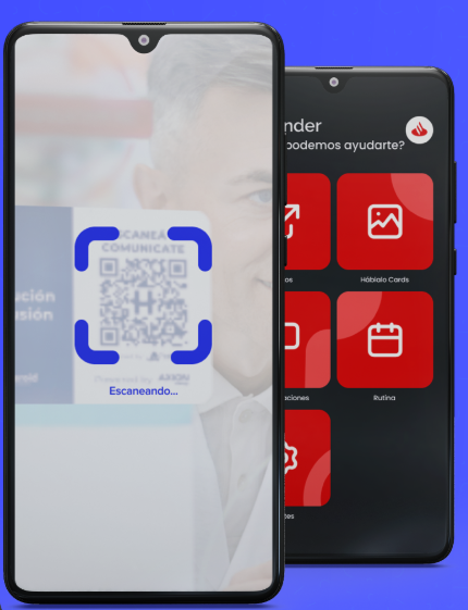 Pantalla del teléfono con la opción de acceso por entornos.. Acceso a la galería. Abre nueva ventana